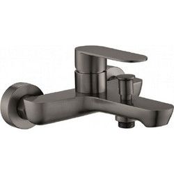 Inter Ceramic Μπαταρία Λουτρου Inter Ceramic Venice Gun Grey Ανθρακί