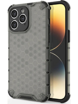 Hurtel Honeycomb Back Cover Black (iPhone 14 Pro)