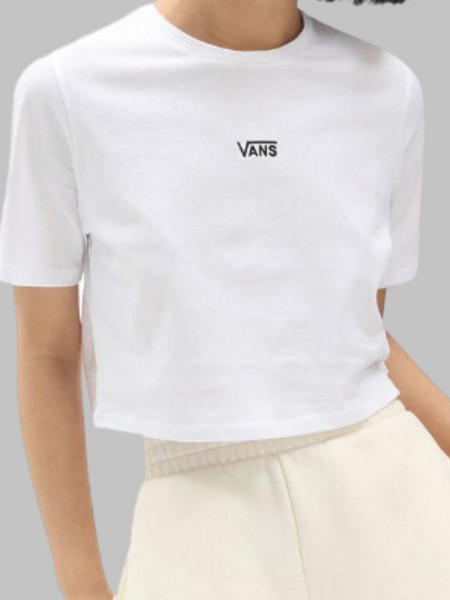 Vans Γυναικείο Flying V Crop Crew Sweatshirt - ΛΕΥΚΌ