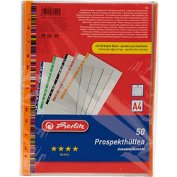 HERLITZ ΖΕΛΑΤΙΝΗ Π Α4 ENIΣXΥΜΕΝΗ ΧΡΩΜΑΤΙΣΤΑ ΑΚΡΑ 5 ΧΡΩΜΑΤΑ 50 ΤΕΜΑΧΙΑ