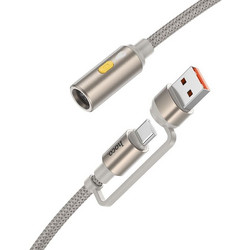 Hoco Cable Usb A / Type C To Cigarete Lighter UA38B 0,3 m gold