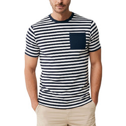 Μπλούζα Κοντομάνικη Mexx Striped t-shirt with chest pocket MF007805341M-Off White Ανδρικό