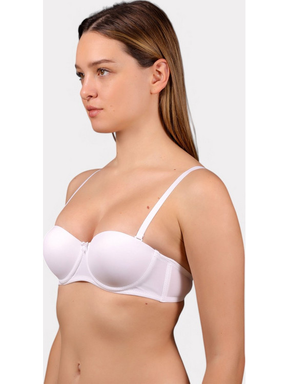 New Bra Lingerie Σουτιέν Strapless Λευκό NB7050-1