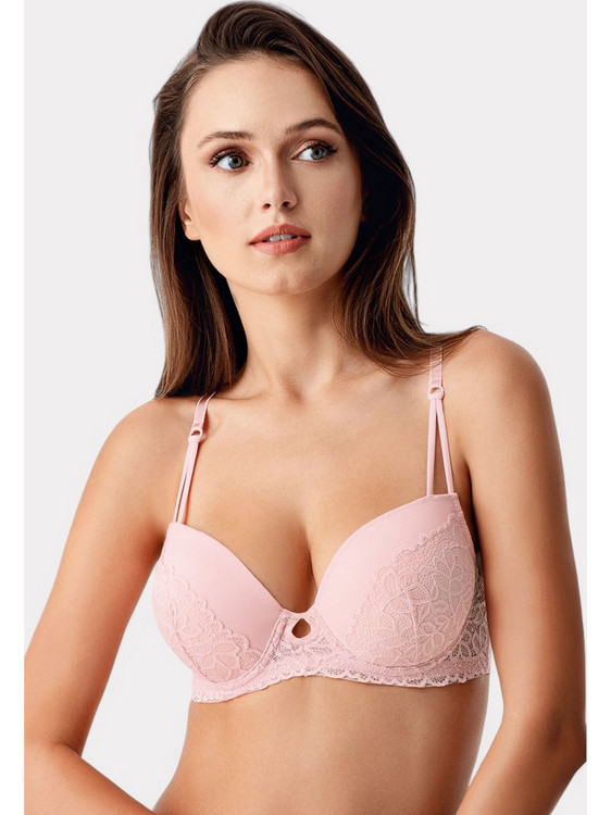 New Bra Lingerie Σουτιέν Push Up Ροζ NB8415-3
