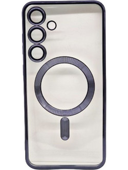 Magsafe Back Cover Σιλικόνης Διάφανο/Μαύρο (Galaxy S24 Ultra)