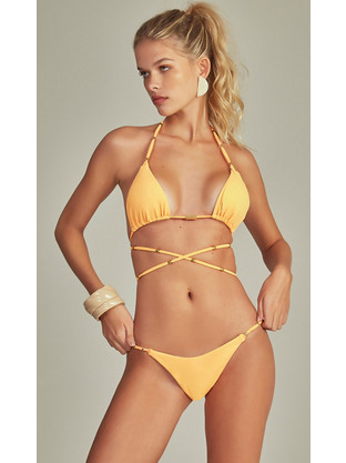 BEADS BIKINI IN NEON ORANGE