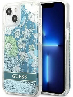 Guess Liquid Back Cover Glitter Flower (iPhone 13 mini)
