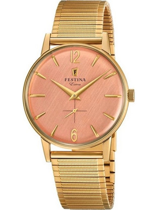Festina Extra Ανδρικό Ρολόι με Χρυσό Μεταλλικό Μπρασελέ F20251/3