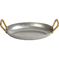 Antique Stonewash Grey Σαγανακι ''Σφυρηλατο'' Οβαλ 1,2Mm Ss18/0 28(32,5 Incl. Handles)X18X4Cm