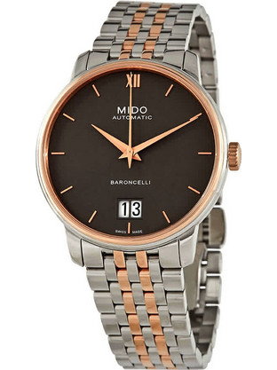 Mido Baroncelli III Ανδρικό Ρολόι Αυτόματο με Ασημί Μεταλλικό Μπρασελέ M027.426.22.088.00