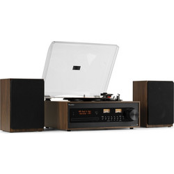 Audizio Boston Πικάπ με Ηχεία Bluetooth & USB Brown
