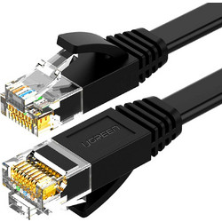 Ugreen Flat U/UTP Cat.6 Καλώδιο Δικτύου Ethernet 15m Black 50180
