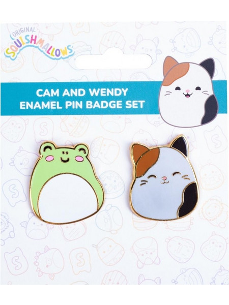Fizz Squishmallows - Cam & Wendy Pin Badges x 2 CDU (350122)
