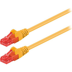 Goobay U/UTP Cat.6 Καλώδιο Δικτύου Ethernet 0.5m Yellow