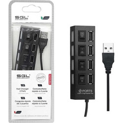 SGL 404P USB Hub 2.0 USB-A με 4 Θύρες USB-A