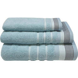 Πετσέτα Χεριών Pennie Satin Stripe Petrol Cotton Komvos (30x50) 1Τεμ