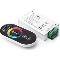 LED Controller με Τηλεχειριστήριο Αφής RF για Ταινίες RGB 144W/288W V-TAC 3312