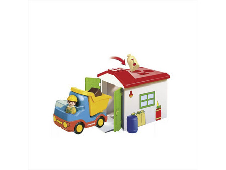 Playmobil 1-2-3 Φορτηγό με Γκαράζ για 1,5+ Ετών 70184