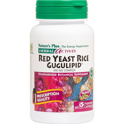 Nature's Plus Red Yeast Rice Gugulipid 450mg 60 Κάψουλες