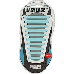 Easy Lace Κορδόνια Παπουτσιών Ελαστικά Σιλικόνης Γαλάζια 20τμχ