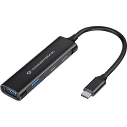 Conceptronic HUBBIES12B USB Hub 3.0 USB-C με 4 Θύρες USB-A / USB-C