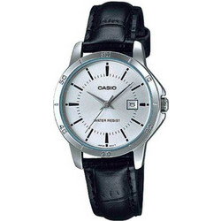 Casio Γυναικείο Ρολόι με Μαύρο Δερμάτινο Λουράκι LTP-V004L-7A