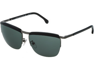 Lozza SL2282M 0568 Γυαλιά Ηλίου Τετράγωνα Μεταλλικά Μαύρα με Μαύρο Polarized Φακό