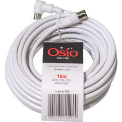 Osio OSK-1350 Ομοαξονικό καλώδιο κεραίας γωνιακό αρσενικό σε θηλυκό 10 m 75 Ω