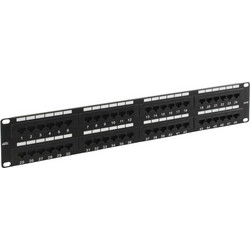 Patch Panel για Rack 2U 19" 48 Θυρών cat5e Μαύρο