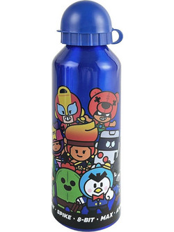 Justnote Brawl Stars Παιδικό Μπουκάλι Αλουμινίου Μπλε 500ml