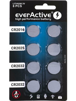 everActive 4 x CR2032 / 2 x CR2025 / 2 x CR2016 8τμχ