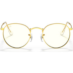 Ray-Ban RB3447 9196/BL Ανδρικά Γυαλιά Ηλίου Στρογγυλά Μεταλλικά Χρυσά με Διαφανές Polarized Φακό