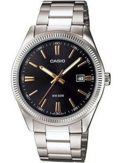 Casio Ανδρικό Ρολόι με Ασημί Μεταλλικό Μπρασελέ MTP-1302D-1A2VDF