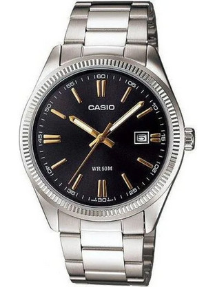Casio Ανδρικό Ρολόι με Ασημί Μεταλλικό Μπρασελέ MTP-1302D-1A2VDF