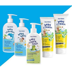 Frezyderm FREZYBOX 10: 2x Frezyderm Baby Cream Προστατευτική Κρέμα Αλλαγής Πάνας, (2x175ml) & Baby Bath Απαλό Αφρόλουτρο για Βρέφη, 300ml & Baby Shampoo Βρεφικό Σαμπουάν, 300ml & Baby Hydra Milk Ενυδα