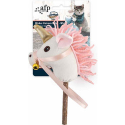 All For Paws Cat Toy Vintage Whisker Unicorn Rider White 38x18.5x33cm - Ρετρό Λούτρινο Παιχνίδι Γάτας με Silvervine