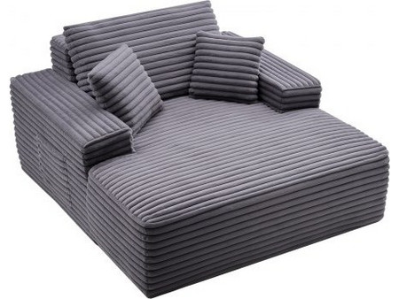 Καρέκλα Chaise Lounge VEVOR, 1240 mm Boneless Chaise Lounge Εσωτερικού Χώρου, Μοντέρνα Επενδυμένη Μεγάλη Καρέκλα Ανάγνωσης με Μαξιλάρια & Μπράτσα, Καναπές Κρεβάτι Βαθιάς Καθίσματος για Σαλόνι, Υπνοδωμ