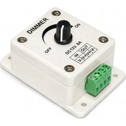 VenCore VenCore 6613-10003 - Dimmer 12-24V 96-188W with Knob Button - Επιτοιχιο Εξωτερικό LED Dimmer Ροοστάτης με Ποτενσιόμετρο 12 Volt 96 Watt & 24 Volt 188 Watt Μέγιστο Φορτίο