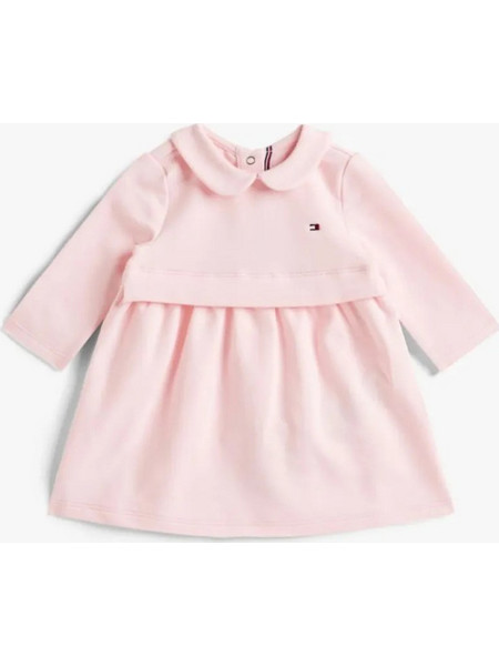 TOMMY HILFIGER Baby Girls Essential Terry Long Sleeve Dress - Duchess Pink