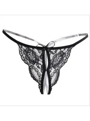 Sexy Lace Thong Black