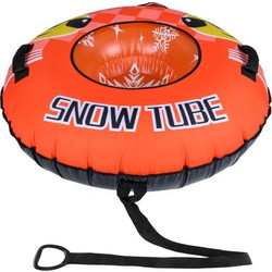 Costway Snowtube με Σχοινί Έλξης & Λαβές 34 cm x 107 cm - Πορτοκαλί SP38655OR