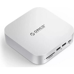 Orico Minilink 9-in-1 Docking Station With Hard Drive Bay - Silver -M48PR-SV-Bp - (ORICO-M48PR-SV-BP)