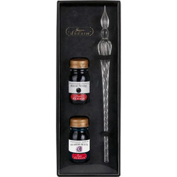 Jacques Herbin Glass Pen & 2 Inks Set - transparent