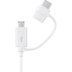 Samsung Data Cable Micro-USB to USB-A + USB-C Adapter white bulk