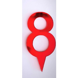 Plexiglass Αριθμός - Όχι τρύπα, 15εκ, Εφέ παγωμένου, 6