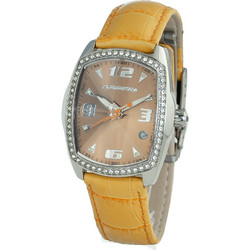 Chronotech Γυναικείο Ρολόι με Κίτρινο Δερμάτινο Λουράκι CT7504LS-06
