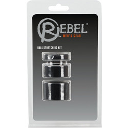 Rebel Ball Stretching Kit Ελαστικό Δαχτυλίδι Όρχεων Σιλικόνης Μαύρο