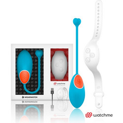 Wearwatch Egg Wireless Watchme Δονητής Egg για Ζευγάρια με Τηλεχειριστήριο Μπλε Λευκός