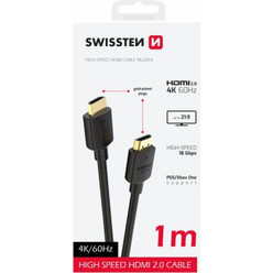 SWISSTEN Καλώδιο HDMI 4 μέτρα σε HDMI 4K 60Hz, PVC 8595217487505