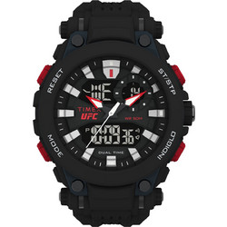 Timex UFC Impact Ανδρικό Ρολόι Χρονογράφος με Μαύρο Καουτσούκ Λουράκι TW5M52800